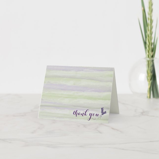 Lavanda e Cartões de agradecimentos de Casamento d (Frente)