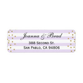 Lavanda e devolução Dourada Etiqueta de Endereço C