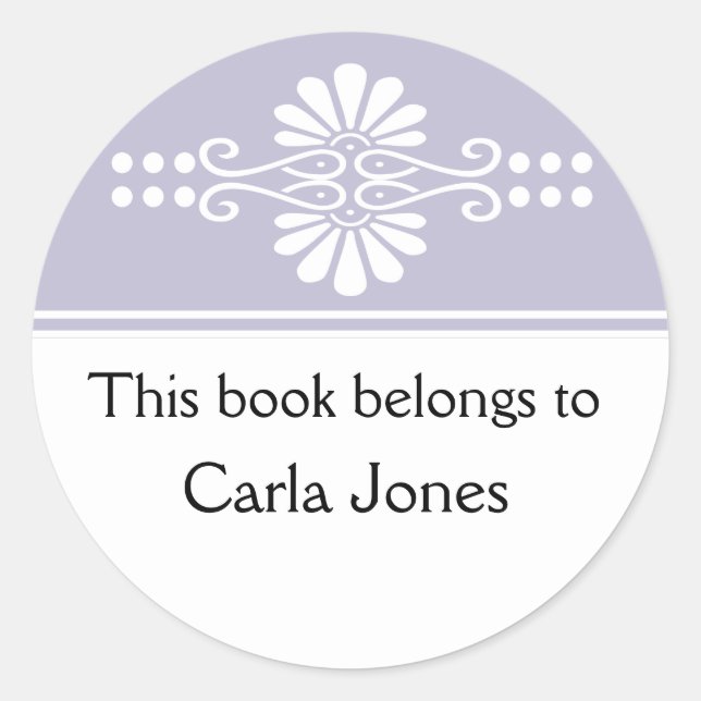 Lavanda Este Livro Pertence A Etiquetas (Frente)