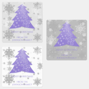 Lavanda Etiqueta Festiva De Banho De Árvore De Na