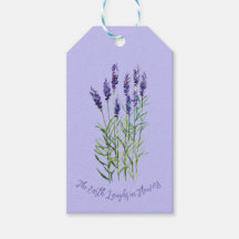 Lavanda, etiquetas de presentes de jardinagem