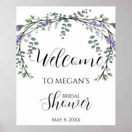 Lavanda eucalyptus boho greenery poster