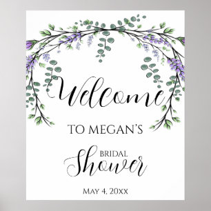 Lavanda eucalyptus boho greenery poster