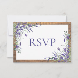 Lavanda Eucalyptus Botanical Wood Weding RSVP