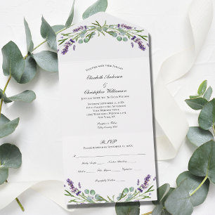 Lavanda Eucalyptus Floral Trideal Wedes