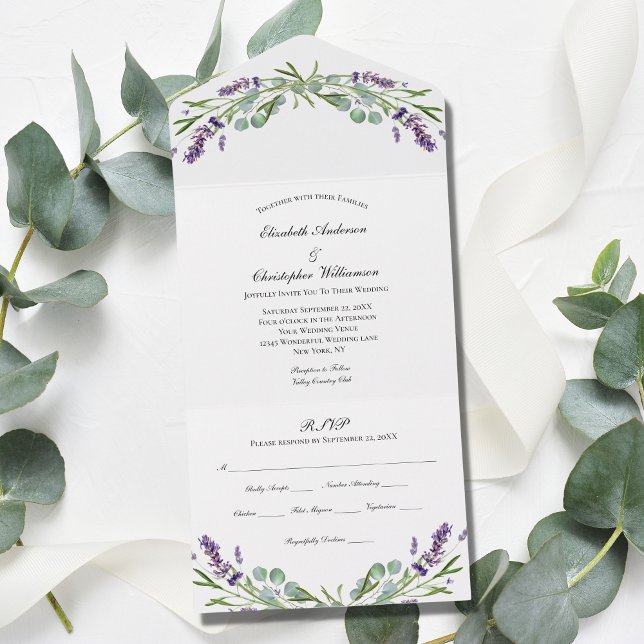 Lavanda Eucalyptus Floral Trideal Wedes (Criador carregado)