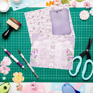 Lavanda Floral Chique Scrapbook Diário Página