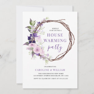 Lavanda floral convite para limpeza de casa