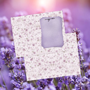 Lavanda Floral Country Chic Notelets Página Diário