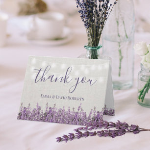 Lavanda Floral Rústica Elegante Agradecimento de C