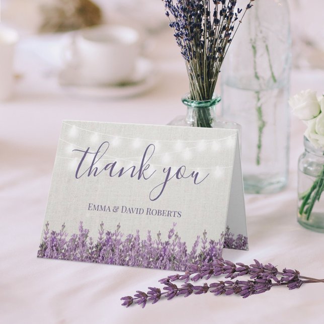 Lavanda Floral Rústica Elegante Agradecimento de C (Criador carregado)