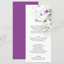 Lavanda Floral Weding Menu Roxo