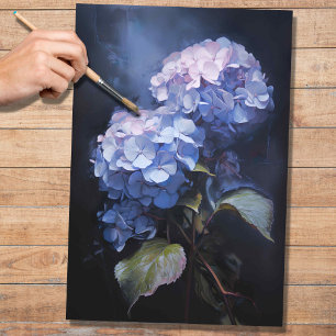 Lavanda Hydrangea 1 Papel de Decoupage