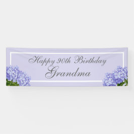 Lavanda Hydrangea Feliz 90 de Aniversário Vovó