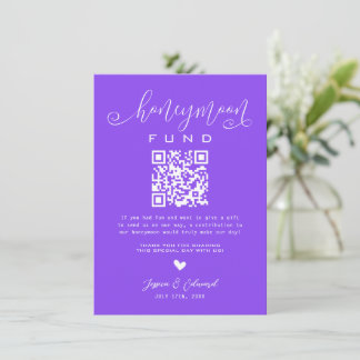 Lavanda Indigo Honeymoon Fundo Qr Minimalista
