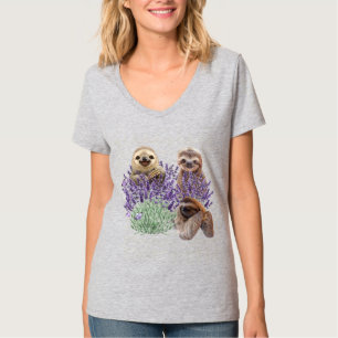 Lavanda Lenta Camisa Mulheres Leve Mãe de Vestuári