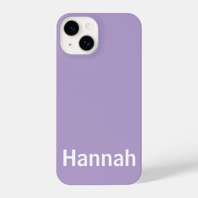 Lavanda mínima mínima personalizada do nome person (Verso)