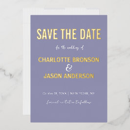 Lavanda Moderna Simples Salvar A Data Dourada