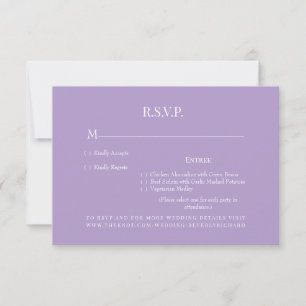 Lavanda Monograma Janto Escolhas de Casamento RSVP