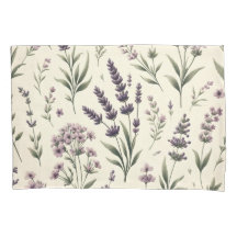 Lavanda no Travesseiro Floral do Cream Vintage