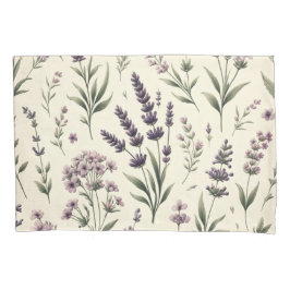 Lavanda no Travesseiro Floral do Cream Vintage