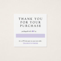 Lavanda, Obrigado pelo pedido