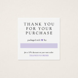 Lavanda, Obrigado pelo pedido