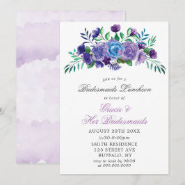 Lavanda Paint Floral Bridesmaids Convidados de Lun