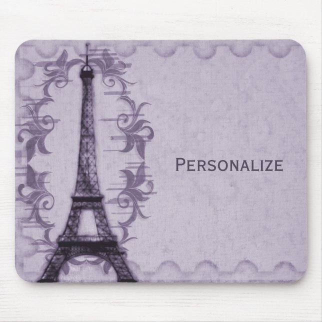 Lavanda Paris Grunge Mousepad (Frente)