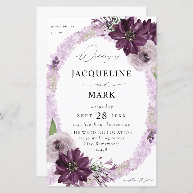 Lavanda Ring Floral MED (Frente/Verso)