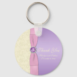 Lavanda, rosa e Chaveiro marfim