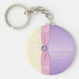 Lavanda, rosa e Chaveiro marfim