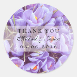 Lavanda Roxa Floral Obrigado Etiquetas