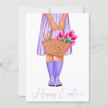 Lavanda roxa Tulipas de Moda Felz pascoa