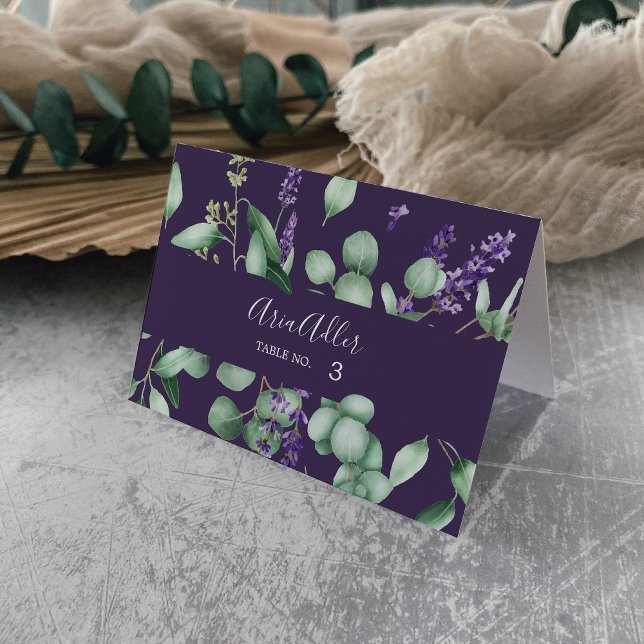 Lavanda russa | Cartões De Casamento Roxo (Criador carregado)