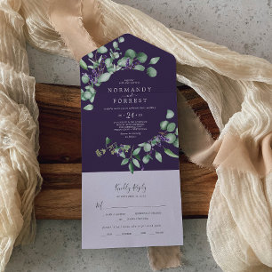 Lavanda russa e Eucalyptus Casamento Roxo