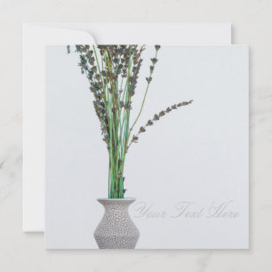Lavanda Vase Minimalismo Sua Placa Plana De Texto