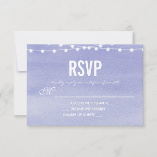 Lavanda Watercolor String Luzes RSVP