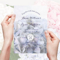 ©Lavanda White Hydrangea Convite De Casamento