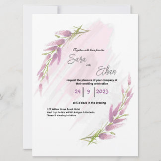 Lavander, flor silvestre de aquarela