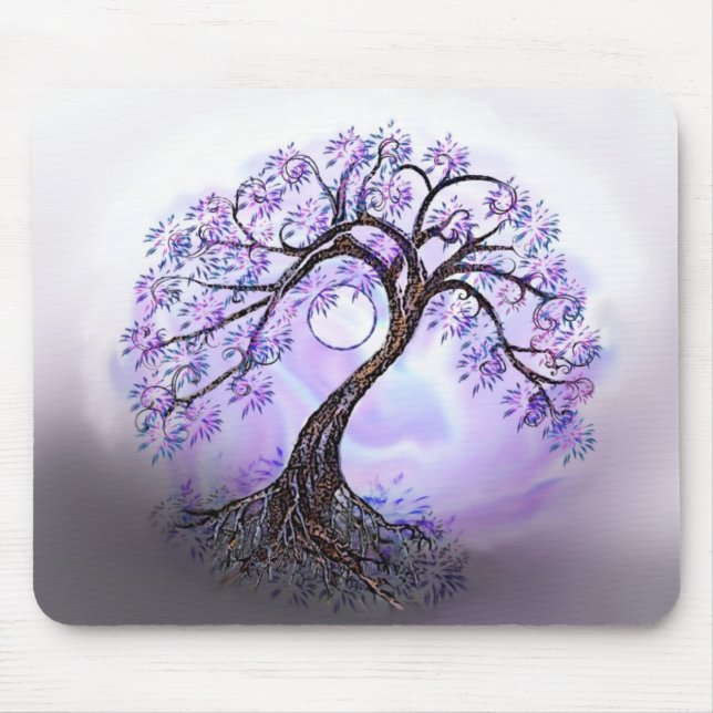 Lavendar Tree of Life Mousepad (Frente)