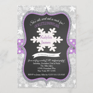 LavendarWinter ONE derland Birthday Convite para A