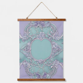 Lavender and mint green floral design AI art 