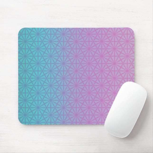 Lavender and teal geometric mouse pad (Com mouse)