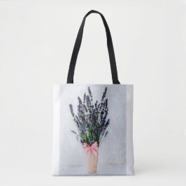 Lavender Bliss Bouquet Tote Bag
