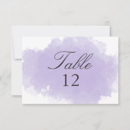 Lavender Mist | Cartão de Número da Mesa