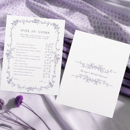 Lavender 'Over or Under' Bridal Shower Game