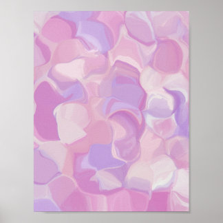 Lavender Pink Pastel Abstract Wall Poster