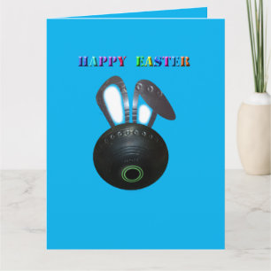 Lawn Bowl Easter Bunny, Jumbo - Cartão de Saudação