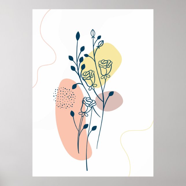 Layout de poster de flores (Frente)